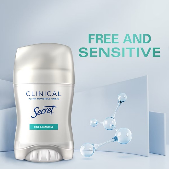 SECRET Clinical Strength Invisible Solid Deodorant Free & Sensitive, NEW - Picture 5 of 8